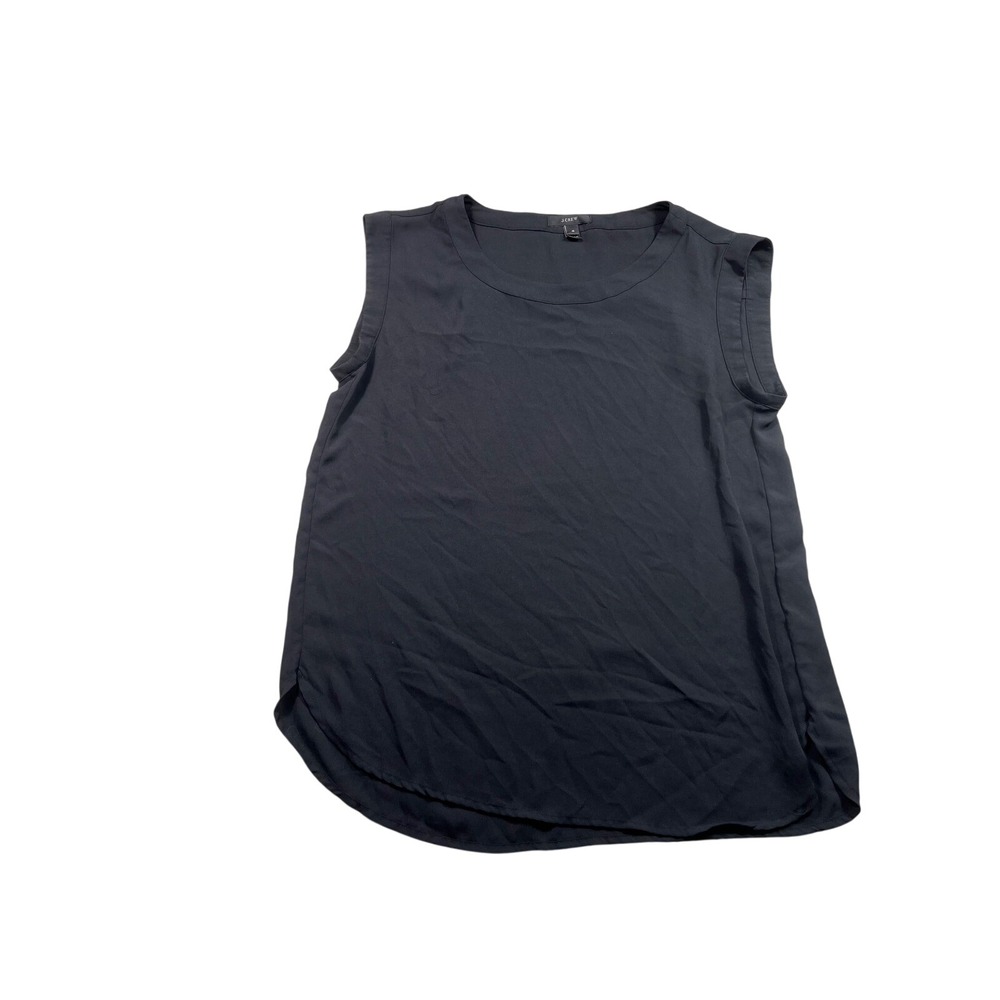 J.Crew Women's Size 4 Charcoal Gray Sleeveless Scoop Neck Blouse Top
